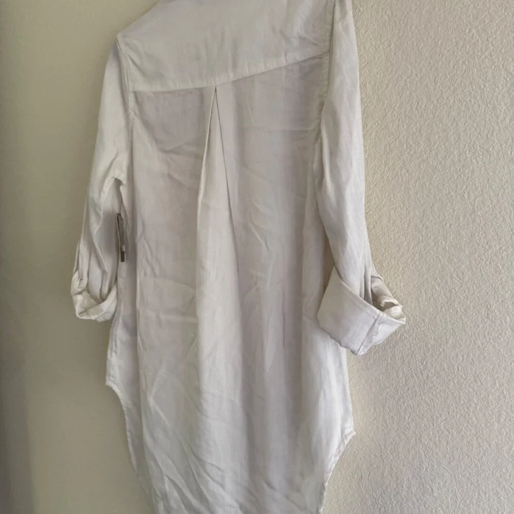 Love 8 Women’s Shirt Dress, Optic White, Small - Picture 6 of 9
